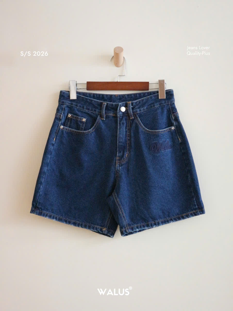 Wide Leg Denim Short